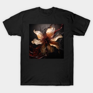 Luxury Glamorous Flower Fluid Abstract T-Shirt